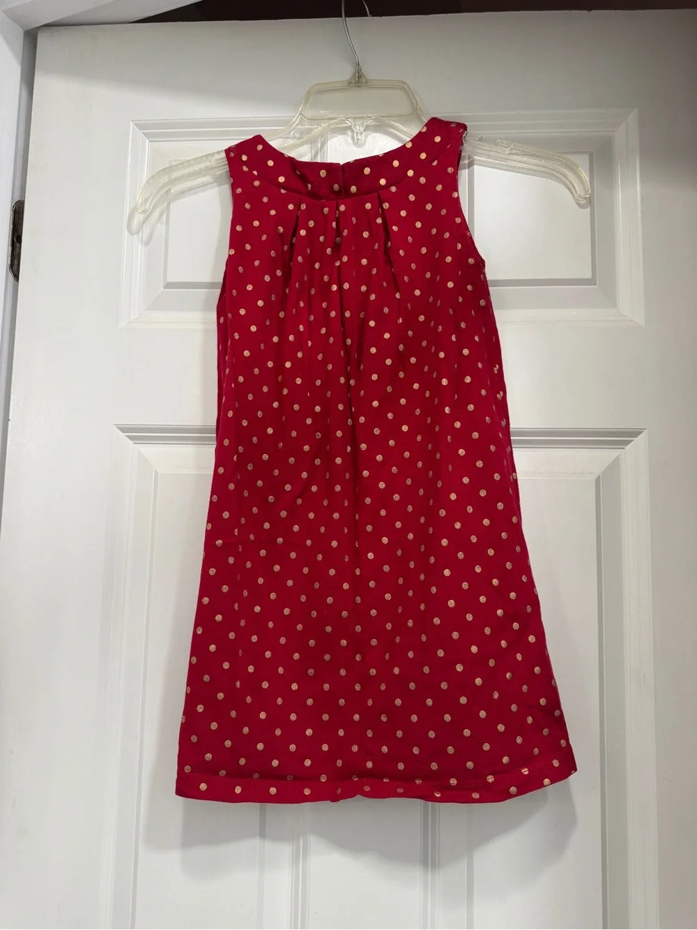 The Children's Place Red Dress with Gold Polka Dots